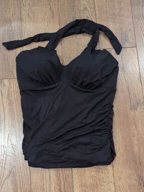 Athleta Black Halter Tankini Bathing Suit Top